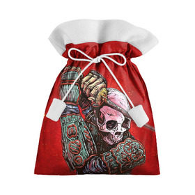 Подарочный 3D мешок с принтом Скелет в Екатеринбурге, 100% полиэстер | Размер: 29*39 см | скелет