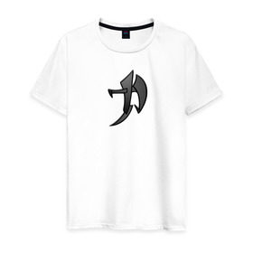 Мужская футболка хлопок с принтом Иероглиф Сила в Екатеринбурге, 100% хлопок | прямой крой, круглый вырез горловины, длина до линии бедер, слегка спущенное плечо. | japan | power | восток | сила | тату | япония | японский иероглиф 