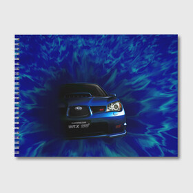 Альбом для рисования с принтом Subaru в Екатеринбурге, 100% бумага
 | матовая бумага, плотность 200 мг. | impreza | jdm | sti | subaru | wrx