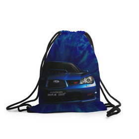 Рюкзак-мешок 3D с принтом Subaru в Екатеринбурге, 100% полиэстер | плотность ткани — 200 г/м2, размер — 35 х 45 см; лямки — толстые шнурки, застежка на шнуровке, без карманов и подкладки | impreza | jdm | sti | subaru | wrx