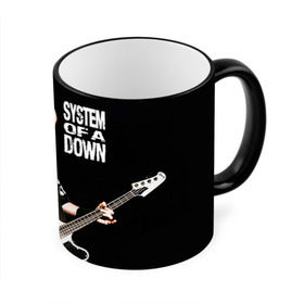 Кружка 3D с принтом System of a Down в Екатеринбурге, керамика | ёмкость 330 мл | hard rock | metal | rock | serj | system of a down | tankian | метал | рок | систем | танкян | хардрок