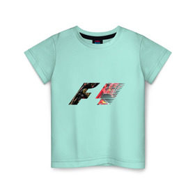 Детская футболка хлопок с принтом Formula 1 в Екатеринбурге, 100% хлопок | круглый вырез горловины, полуприлегающий силуэт, длина до линии бедер | 1 | f | f1 | formula | один | формула