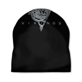 Шапка 3D с принтом Эмблема Викингов в Екатеринбурге, 100% полиэстер | универсальный размер, печать по всей поверхности изделия | vikings | вальхалла | викинги | лого | рагнар лодброк | сериалы | эмблема