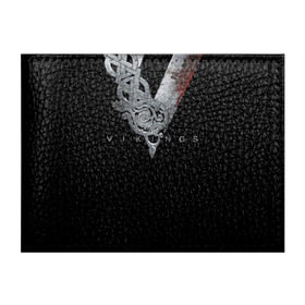 Обложка для студенческого билета с принтом Эмблема Викингов в Екатеринбурге, натуральная кожа | Размер: 11*8 см; Печать на всей внешней стороне | vikings | вальхалла | викинги | лого | рагнар лодброк | сериалы | эмблема