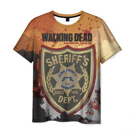 Мужская футболка 3D с принтом The Walking Dead в Екатеринбурге, 100% полиэфир | прямой крой, круглый вырез горловины, длина до линии бедер | Тематика изображения на принте: 