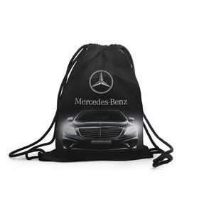 Рюкзак-мешок 3D с принтом Mercedes в Екатеринбурге, 100% полиэстер | плотность ткани — 200 г/м2, размер — 35 х 45 см; лямки — толстые шнурки, застежка на шнуровке, без карманов и подкладки | amg | benz | mercedes | бенс | бенц | мерседес