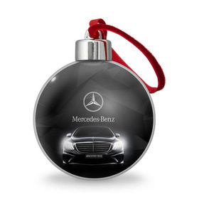 Ёлочный шар с принтом Mercedes в Екатеринбурге, Пластик | Диаметр: 77 мм | Тематика изображения на принте: amg | benz | mercedes | бенс | бенц | мерседес