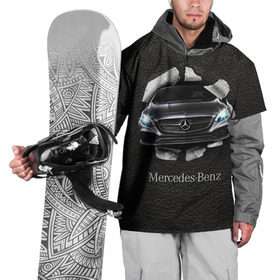 Накидка на куртку 3D с принтом Mercedes в Екатеринбурге, 100% полиэстер |  | Тематика изображения на принте: amg | benz | mercedes | бенс | бенц | кожа | мерседес