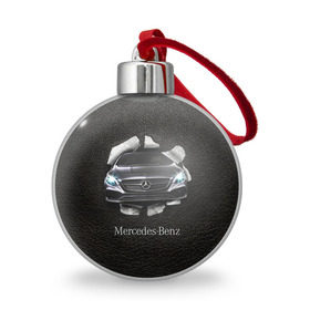 Ёлочный шар с принтом Mercedes в Екатеринбурге, Пластик | Диаметр: 77 мм | Тематика изображения на принте: amg | benz | mercedes | бенс | бенц | кожа | мерседес