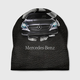 Шапка 3D с принтом Mercedes в Екатеринбурге, 100% полиэстер | универсальный размер, печать по всей поверхности изделия | Тематика изображения на принте: amg | benz | mercedes | бенс | бенц | кожа | мерседес