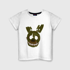 Детская футболка хлопок с принтом FNaF Springtrap в Екатеринбурге, 100% хлопок | круглый вырез горловины, полуприлегающий силуэт, длина до линии бедер | fnaf | фнаф