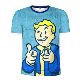 Мужская футболка 3D спортивная с принтом Fallout в Екатеринбурге, 100% полиэстер с улучшенными характеристиками | приталенный силуэт, круглая горловина, широкие плечи, сужается к линии бедра | boy | fallout | vault | бункер | постапокалиптические | фалаут | фаллаут | фолаут | фоллаут