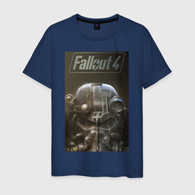 Мужская футболка хлопок с принтом Fallout4 в Екатеринбурге, 100% хлопок | прямой крой, круглый вырез горловины, длина до линии бедер, слегка спущенное плечо. | Тематика изображения на принте: 