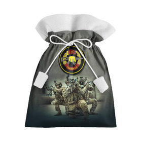 Подарочный 3D мешок с принтом Спецназ в Екатеринбурге, 100% полиэстер | Размер: 29*39 см | альфа | армия | войска | гру | силовые структуры