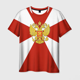 Мужская футболка 3D с принтом Внутренние войска в Екатеринбурге, 100% полиэфир | прямой крой, круглый вырез горловины, длина до линии бедер | Тематика изображения на принте: армия | вв | вовчики | войска | мвд | милиция | силовые структуры