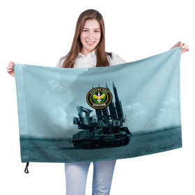 Флаг 3D с принтом Войска Противовоздушной обороны в Екатеринбурге, 100% полиэстер | плотность ткани — 95 г/м2, размер — 67 х 109 см. Принт наносится с одной стороны | армия | войска | всадники апокалипсиса | пво | ракетчики | тополя