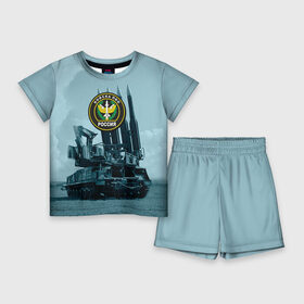 Детский костюм с шортами 3D с принтом Войска Противовоздушной обороны в Екатеринбурге,  |  | армия | войска | всадники апокалипсиса | пво | ракетчики | тополя