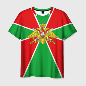 Мужская футболка 3D с принтом Пограничные войска в Екатеринбурге, 100% полиэфир | прямой крой, круглый вырез горловины, длина до линии бедер | армия | войска | пограничники | погранцы | силовые структуры