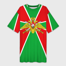 Платье-футболка 3D с принтом Пограничные войска в Екатеринбурге,  |  | армия | войска | пограничники | погранцы | силовые структуры