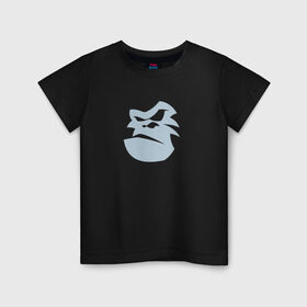Детская футболка хлопок с принтом Горилла в Екатеринбурге, 100% хлопок | круглый вырез горловины, полуприлегающий силуэт, длина до линии бедер | Тематика изображения на принте: новый год | обезьяна | символ года | символ года   обезьяна.горилла