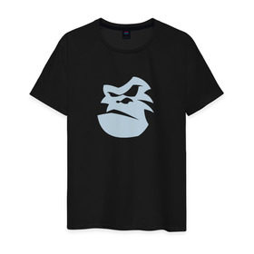 Мужская футболка хлопок с принтом Горилла в Екатеринбурге, 100% хлопок | прямой крой, круглый вырез горловины, длина до линии бедер, слегка спущенное плечо. | новый год | обезьяна | символ года | символ года   обезьяна.горилла