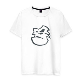 Мужская футболка хлопок с принтом Горилла в Екатеринбурге, 100% хлопок | прямой крой, круглый вырез горловины, длина до линии бедер, слегка спущенное плечо. | Тематика изображения на принте: горилла | обезьяна | обезьяна   символ 2016 года.новый год | символ года