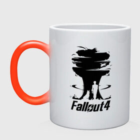 Кружка хамелеон с принтом Fallout 4: взрыв в Екатеринбурге, керамика | меняет цвет при нагревании, емкость 330 мл | fallout | fallout 4: взрыввзрыв | апокалипсис | игры | подарок | ядерный