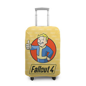 Чехол для чемодана 3D с принтом Fallout в Екатеринбурге, 86% полиэфир, 14% спандекс | двустороннее нанесение принта, прорези для ручек и колес | fallout | бункер | постапокалиптические | фалаут | фаллаут | фолаут | фоллаут