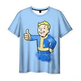Мужская футболка 3D с принтом Fallout в Екатеринбурге, 100% полиэфир | прямой крой, круглый вырез горловины, длина до линии бедер | fallout | бункер | постапокалиптические | фалаут | фаллаут | фолаут | фоллаут