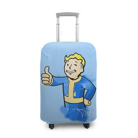 Чехол для чемодана 3D с принтом Fallout в Екатеринбурге, 86% полиэфир, 14% спандекс | двустороннее нанесение принта, прорези для ручек и колес | fallout | бункер | постапокалиптические | фалаут | фаллаут | фолаут | фоллаут