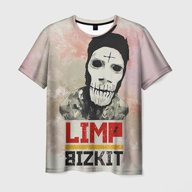 Мужская футболка 3D с принтом Limp Bizkit в Екатеринбурге, 100% полиэфир | прямой крой, круглый вырез горловины, длина до линии бедер | Тематика изображения на принте: bizkit | limp | limp bizkit | бизкит | лимп | лимп бизкит | лимпбизкит | рок