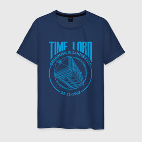 Мужская футболка хлопок с принтом Time Lord в Екатеринбурге, 100% хлопок | прямой крой, круглый вырез горловины, длина до линии бедер, слегка спущенное плечо. | doctor who | tardis | доктор кто | сериал | тардис