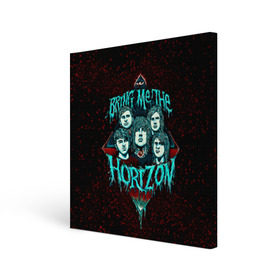 Холст квадратный с принтом Bring Me The Horizon в Екатеринбурге, 100% ПВХ |  | bmth | bring me the horizon | hardcore | rock | музыка | рок