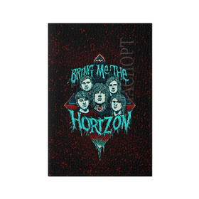 Обложка для паспорта матовая кожа с принтом Bring Me The Horizon в Екатеринбурге, натуральная матовая кожа | размер 19,3 х 13,7 см; прозрачные пластиковые крепления | bmth | bring me the horizon | hardcore | rock | музыка | рок