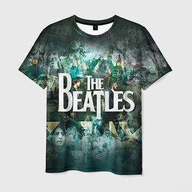 Мужская футболка 3D с принтом The Beatles в Екатеринбурге, 100% полиэфир | прямой крой, круглый вырез горловины, длина до линии бедер | beatles | rock | the beatles | битлз | битлс | битлы | рок