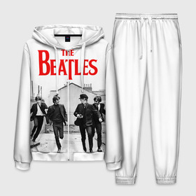 Мужской костюм 3D с принтом The Beatles в Екатеринбурге, 100% полиэстер | Манжеты и пояс оформлены тканевой резинкой, двухслойный капюшон со шнурком для регулировки, карманы спереди | beatles | rock | the beatles | битлз | битлс | битлы | рок