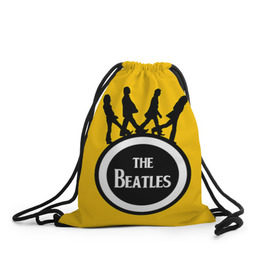 Рюкзак-мешок 3D с принтом The Beatles в Екатеринбурге, 100% полиэстер | плотность ткани — 200 г/м2, размер — 35 х 45 см; лямки — толстые шнурки, застежка на шнуровке, без карманов и подкладки | beatles | rock | the beatles | битлз | битлс | битлы | рок