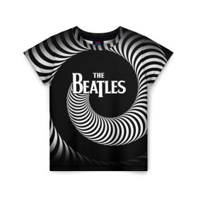 Детская футболка 3D с принтом The Beatles в Екатеринбурге, 100% гипоаллергенный полиэфир | прямой крой, круглый вырез горловины, длина до линии бедер, чуть спущенное плечо, ткань немного тянется | beatles | rock | the beatles | битлз | битлс | битлы | рок