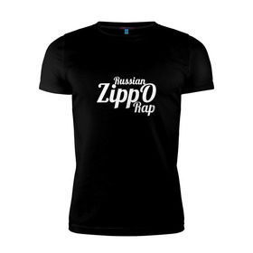 Мужская футболка премиум с принтом ZippO в Екатеринбурге, 92% хлопок, 8% лайкра | приталенный силуэт, круглый вырез ворота, длина до линии бедра, короткий рукав | rap | russian rap