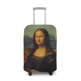 Чехол для чемодана 3D с принтом Леонардо да Винчи - Мона Лиза в Екатеринбурге, 86% полиэфир, 14% спандекс | двустороннее нанесение принта, прорези для ручек и колес | картина | леонардо да винчи | лиза | мона | мона лиза | художник