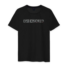 Мужская футболка хлопок с принтом Dishonored в Екатеринбурге, 100% хлопок | прямой крой, круглый вырез горловины, длина до линии бедер, слегка спущенное плечо. | dishonored
