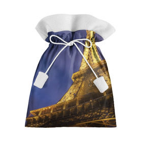 Подарочный 3D мешок с принтом Эйфелева башня в Екатеринбурге, 100% полиэстер | Размер: 29*39 см | Тематика изображения на принте: париж | эйфелева башня