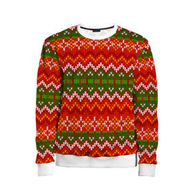 Детский свитшот 3D с принтом Свитер в Екатеринбурге, 100% полиэстер | свободная посадка, прямой крой, мягкая тканевая резинка на рукавах и понизу свитшота | Тематика изображения на принте: new year | sweater | winter | зима | новый год | рождество | с новым годом | сhristmas | свитер
