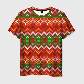 Мужская футболка 3D с принтом Свитер в Екатеринбурге, 100% полиэфир | прямой крой, круглый вырез горловины, длина до линии бедер | new year | sweater | winter | зима | новый год | рождество | с новым годом | сhristmas | свитер