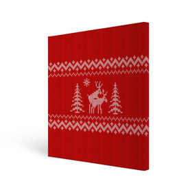 Холст квадратный с принтом Свитер с оленями в Екатеринбурге, 100% ПВХ |  | deer | new year | sweater | winter | зима | новый год | олени | рождество | с новым годом | сhristmas | свитер