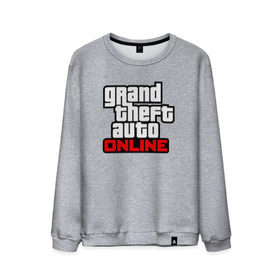 Мужской свитшот хлопок с принтом Grand Theft Auto Online в Екатеринбурге, 100% хлопок |  | rockstar