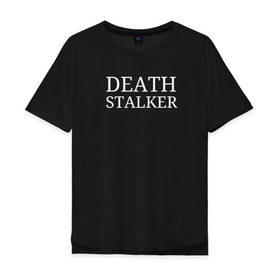 Мужская футболка хлопок Oversize с принтом Bones Sesh Death Stalker в Екатеринбурге, 100% хлопок | свободный крой, круглый ворот, “спинка” длиннее передней части | bones | death stalker | deathstalker | rap | rapteamsesh | sesh | teamsesh
