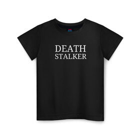 Детская футболка хлопок с принтом Bones Sesh Death Stalker в Екатеринбурге, 100% хлопок | круглый вырез горловины, полуприлегающий силуэт, длина до линии бедер | Тематика изображения на принте: bones | death stalker | deathstalker | rap | rapteamsesh | sesh | teamsesh