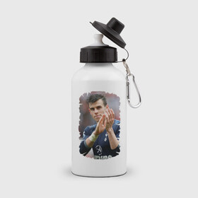 Бутылка спортивная с принтом Gareth Bale в Екатеринбурге, металл | емкость — 500 мл, в комплекте две пластиковые крышки и карабин для крепления | gareth bale | бэйл гарет | реал мадрид | футбол