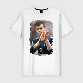 Мужская футболка премиум с принтом Gareth Bale в Екатеринбурге, 92% хлопок, 8% лайкра | приталенный силуэт, круглый вырез ворота, длина до линии бедра, короткий рукав | gareth bale | бэйл гарет | реал мадрид | футбол